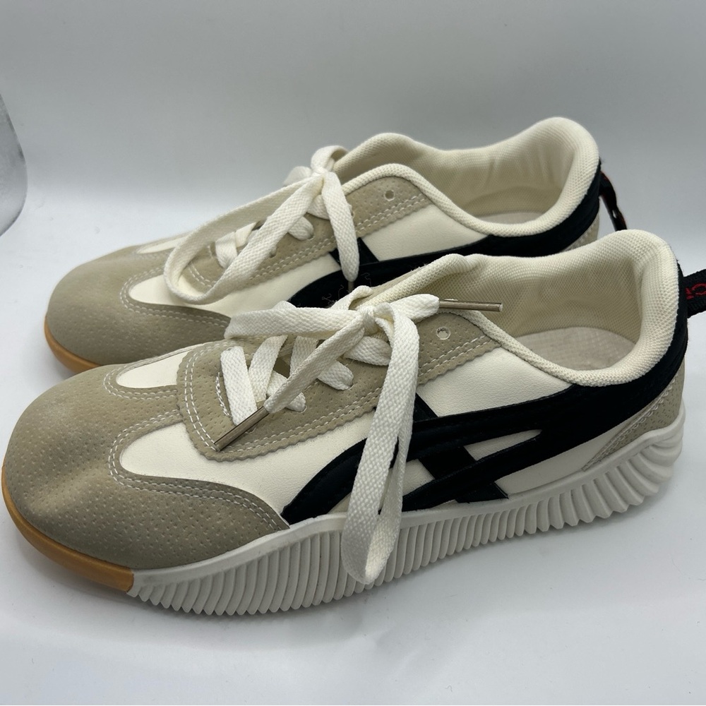 Women's Sneakers - Cream and Black